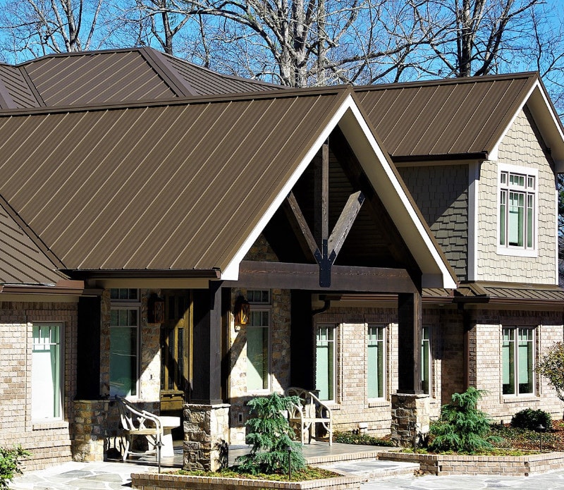 Standing-seam metal roof on a Lower Mainland home
